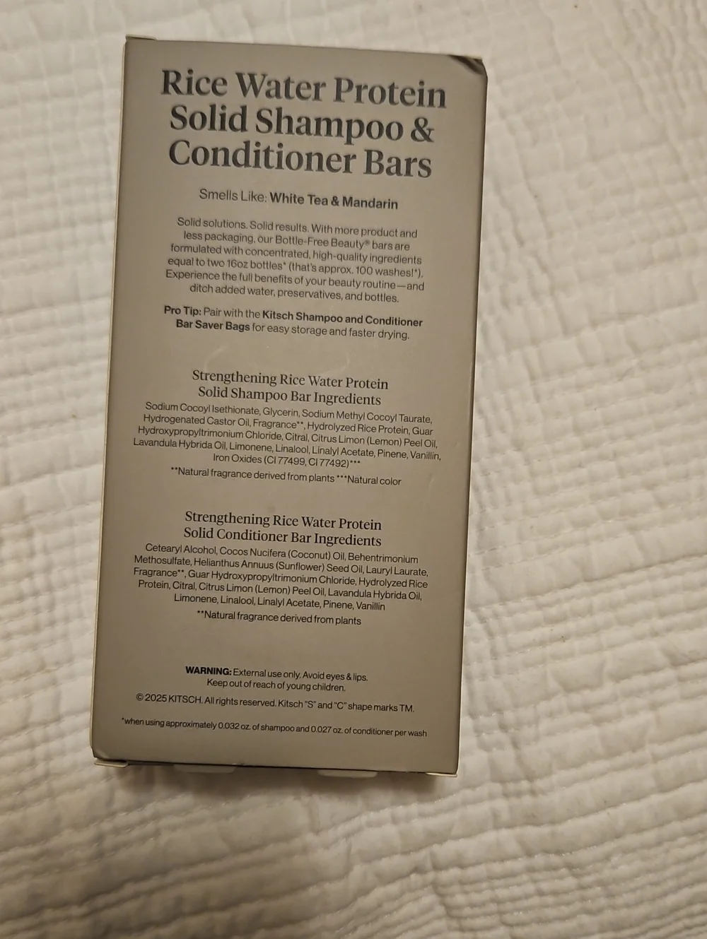 Kitsch Rice Water Protein Solid Conditioner Bar - Cream